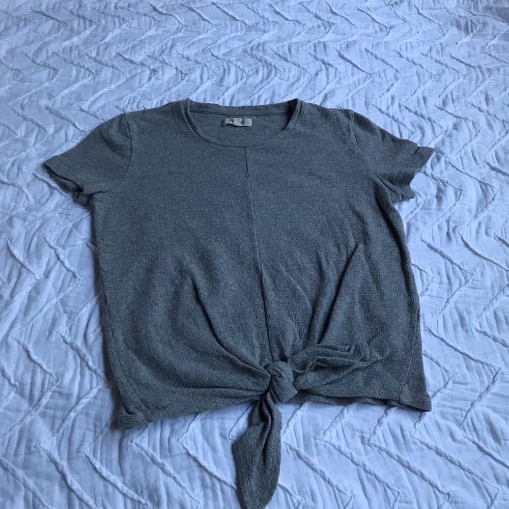 Madewell tie front tee